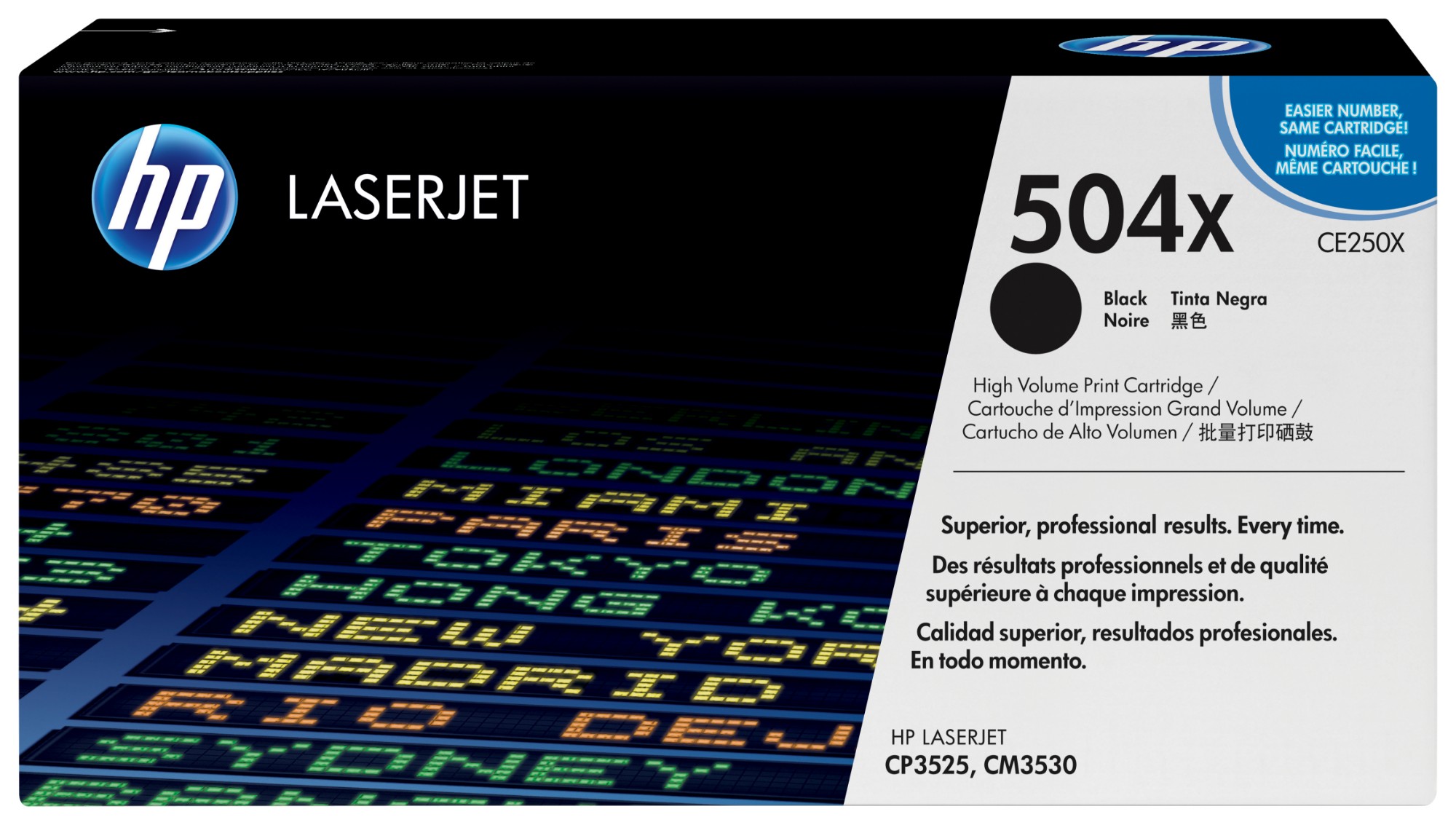 HP CE250X/504X Toner cartridge black high-capacity, 10.5K pages ISO/IEC 19798 for HP CLJ CP 3525