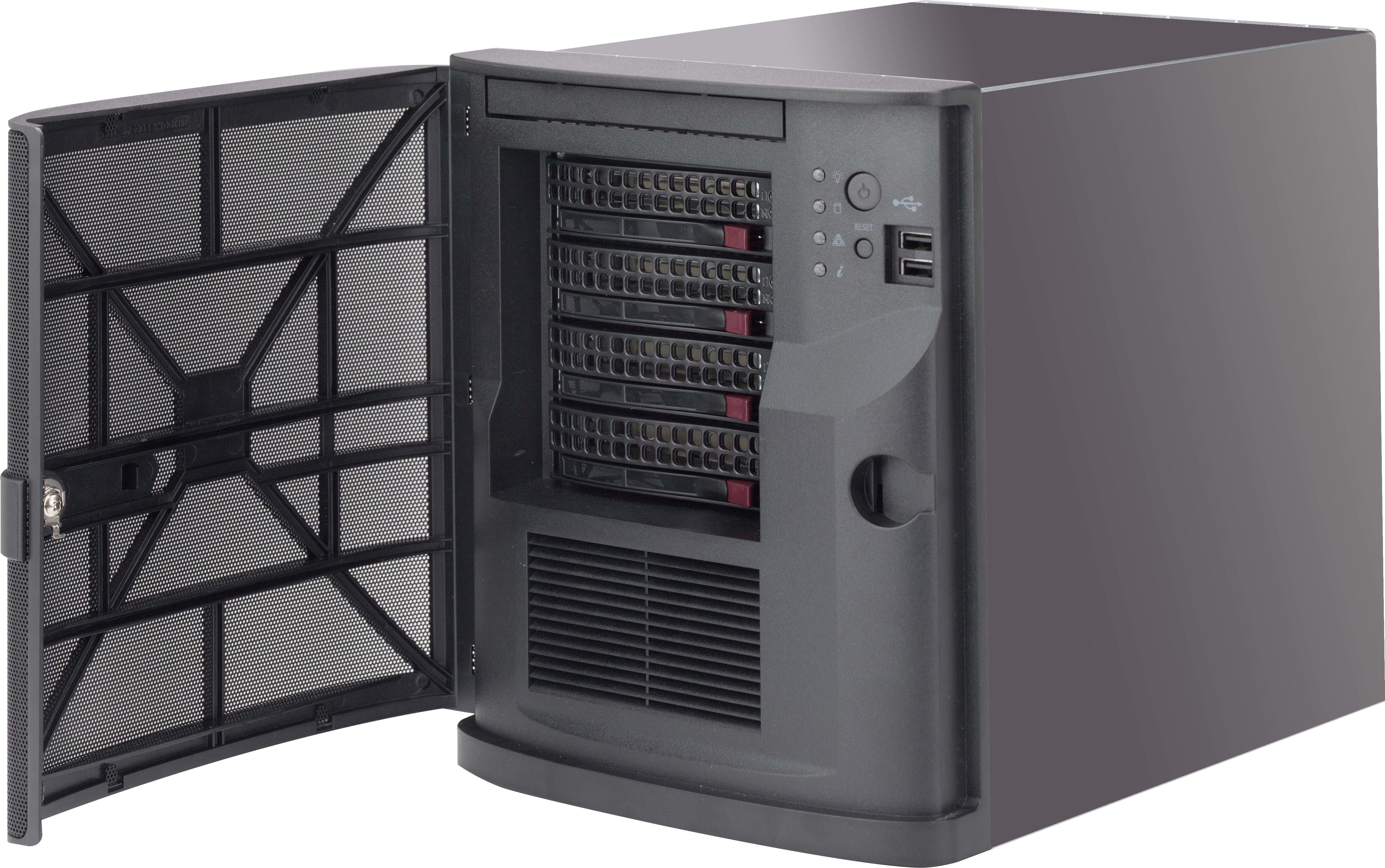 Image of Supermicro CSE-721TQ-350B computer case Mini Tower Black 250 W