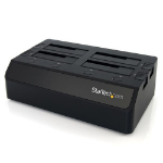 StarTech.com 4-Bay USB 3.0 to SATA Hard Drive Docking Station, USB Hard Drive Dock, External 2.5/3.5" SATA III SSD/HDD Docking Station, Hot-Swap Hard Drive Bay, Top-Loading