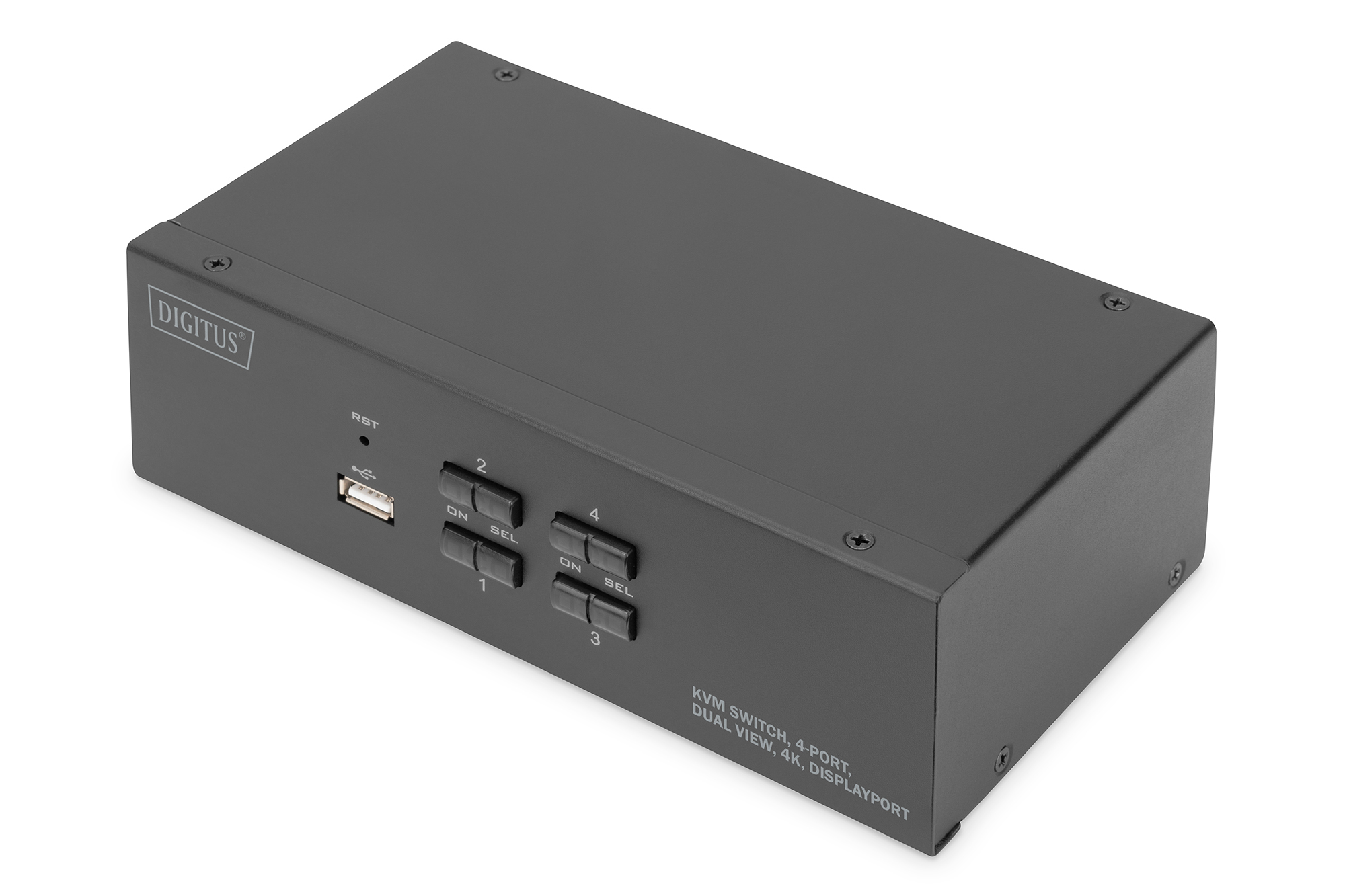 DS-12882 DIGITUS KVM Switch, 4 Port, Dual Display, 4K, DisplayPort