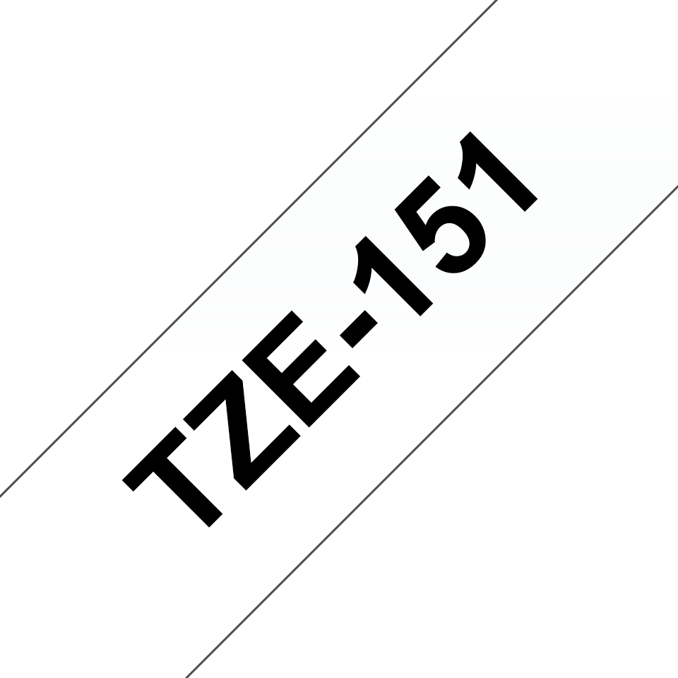 Brother TZE-151 DirectLabel black on Transparent Laminat 24mm x 8m for