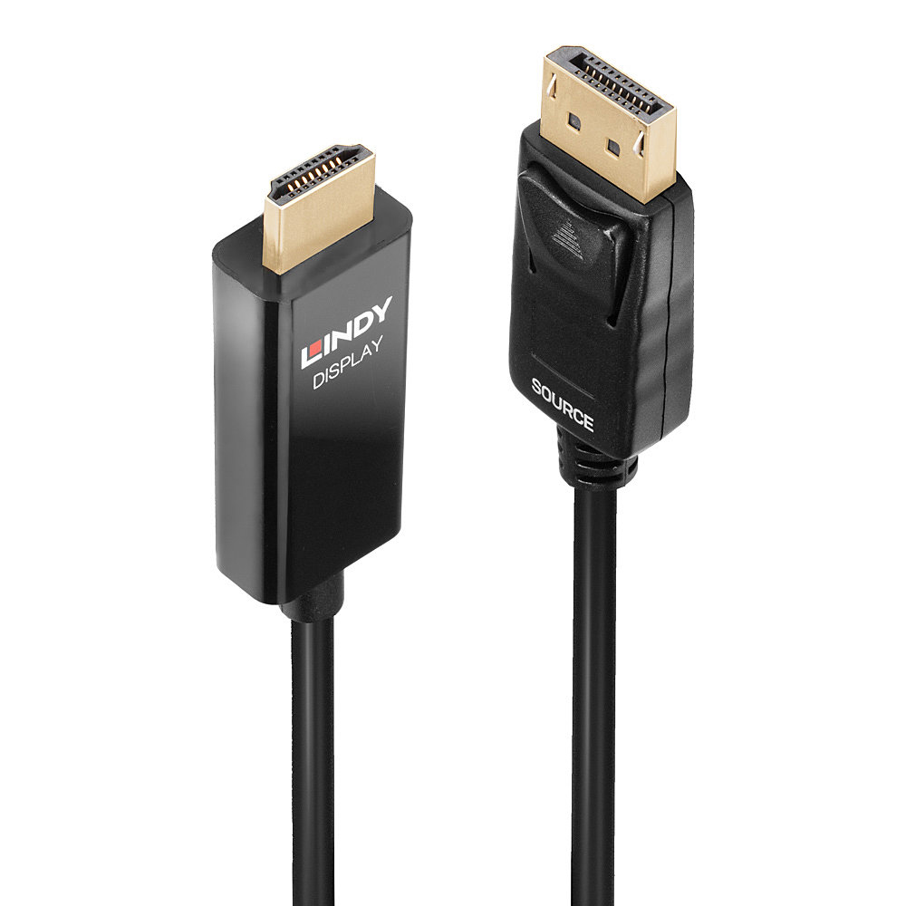 Image of Lindy 2m DP to HDMI Adapter Cable with HDR