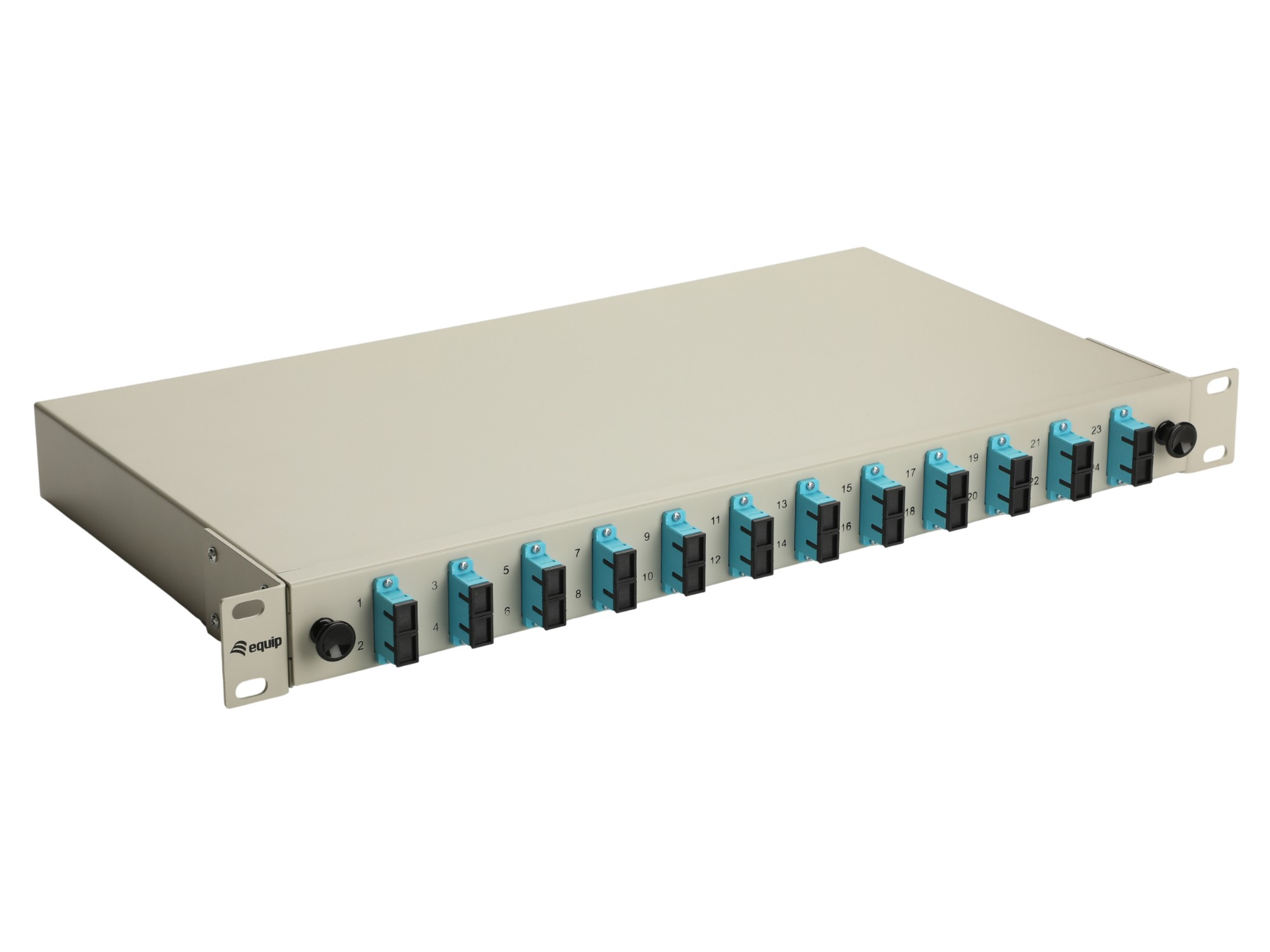 EU Product - LWL-Splei�kasten 12-Port SC-Duplex OM3 1U komplett  gr thumbnail