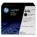 HP Pack de ahorro de 2 cartuchos de tóner LaserJet 64X de alta capacidad negro