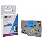 G&G 17091 labelprinter-tape Zwart op blauw TZe