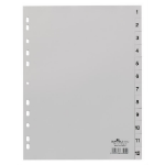 Durable 651210 tab index Numeric tab index Polypropylene (PP) Grey