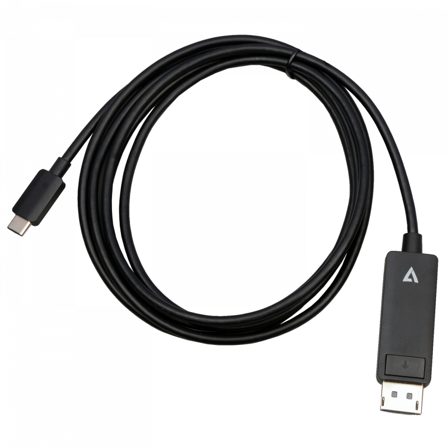 Image of V7 V7USBCDP14-2M video cable adapter DisplayPort USB Type-C Black