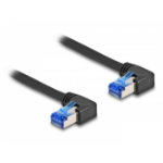 DeLOCK RJ45 Network Cable Cat.6A S/FTP right angled 0.5 m black