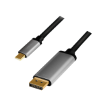 LogiLink CUA0100 cable gender changer DisplayPort USB 3.2 Gen1 Type-C Black, Grey