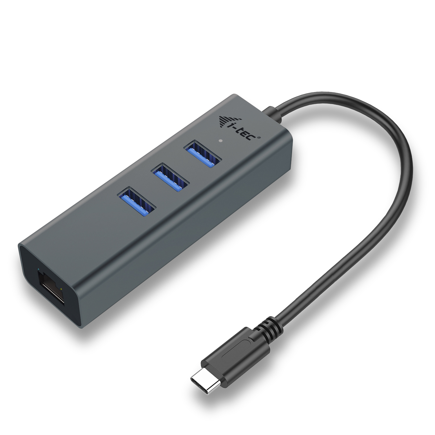 Image of i-tec Metal USB-C HUB 3 Port + Gigabit Ethernet Adapter