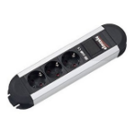 Bachmann PRIMO power extension 1.75 m 3 AC outlet(s) Black, Silver