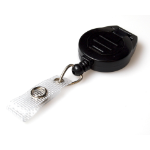 Digital ID Black Attaching ID Badge Reels with Strap Clip (Pack of 50)