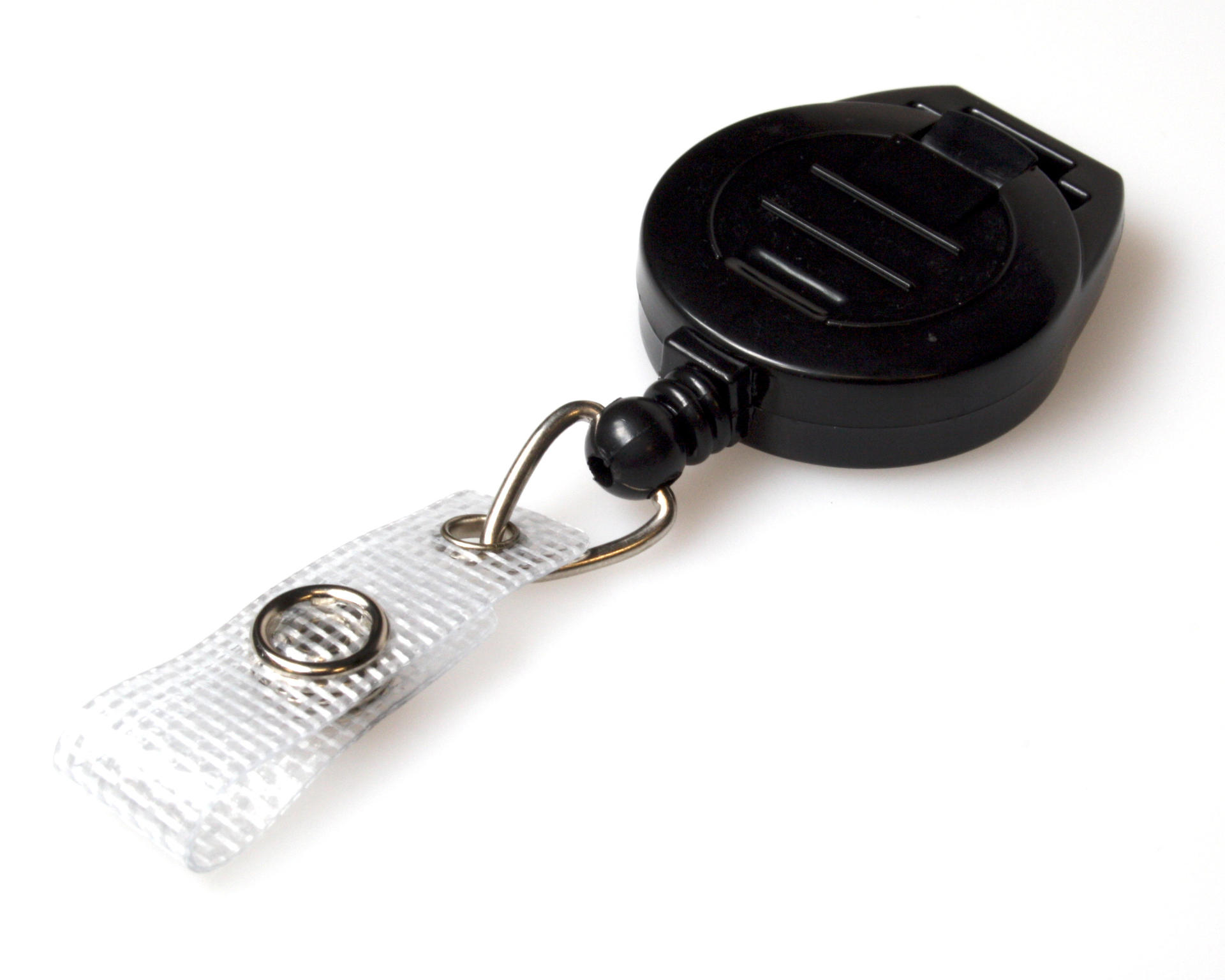 Image of Digital ID Black Attaching ID Badge Reels with Strap Clip (Pack of 50)