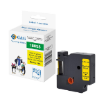 G&G 21697 labelprinter-tape Zwart op geel