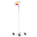 Compulocks iPad 10th-11th (A16) Gen, Apex Enclosure Medical Rolling Cart - White