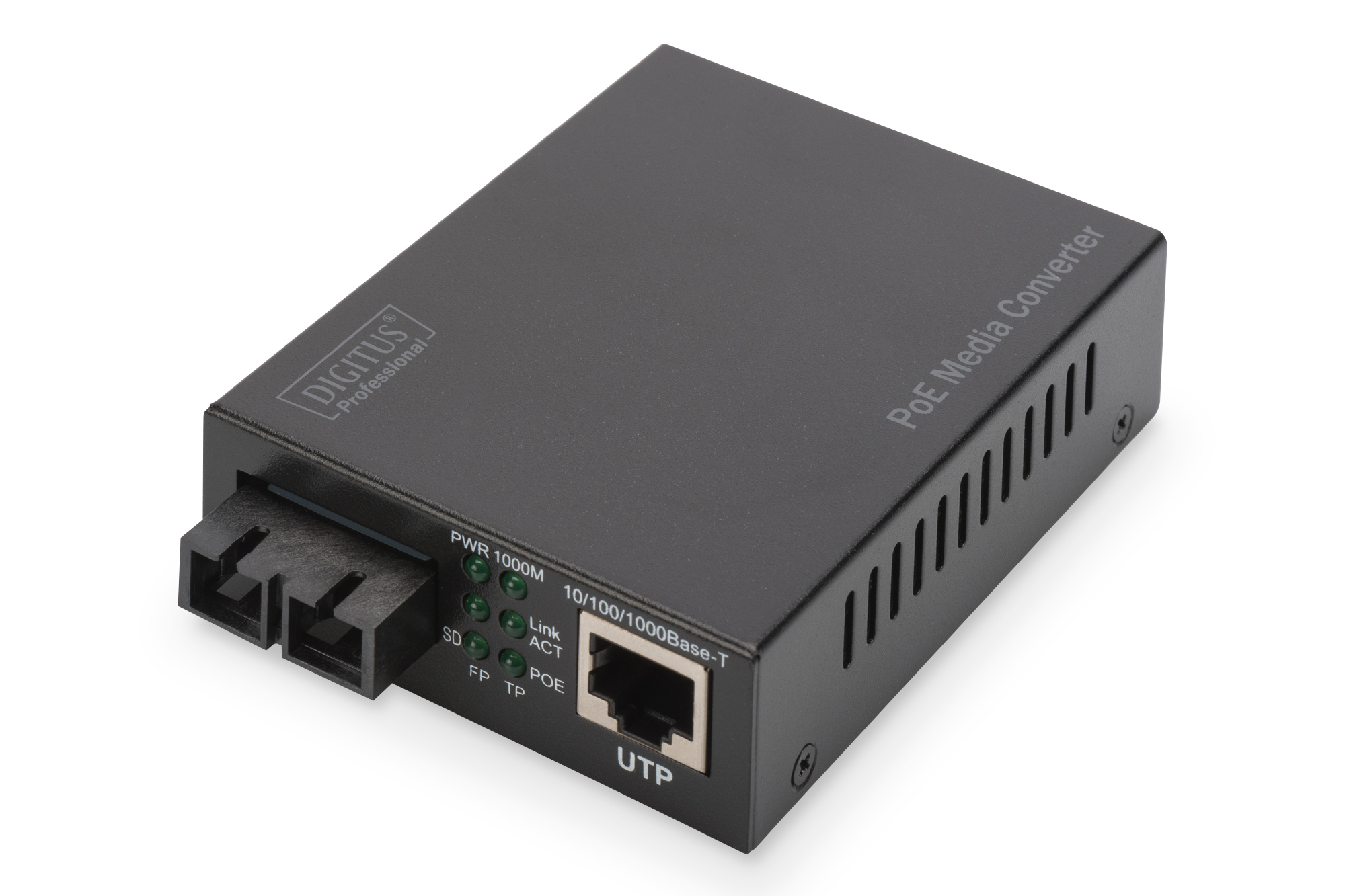 Image of Digitus Gigabit PoE media converter, RJ45 / SC, MM, PSE