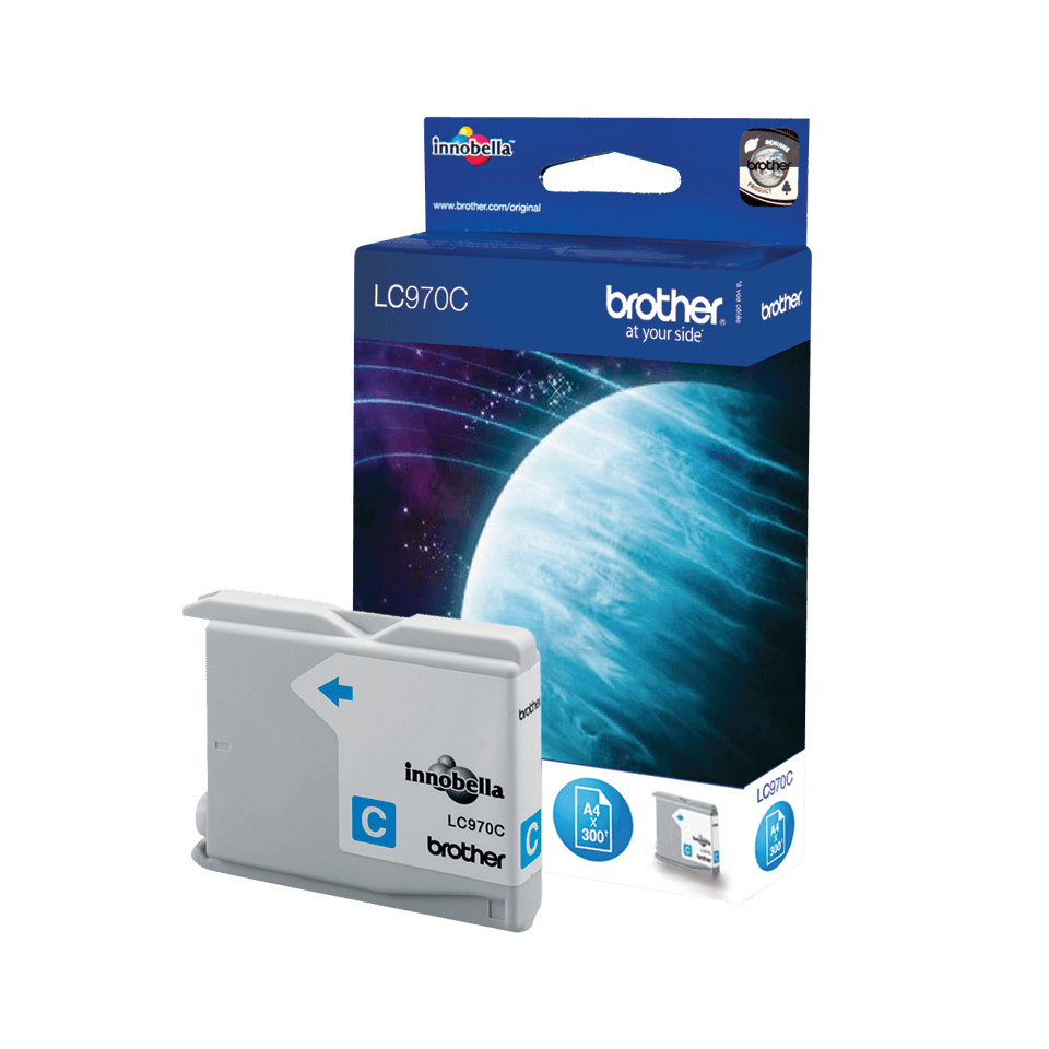 Image of Brother LC-970C Ink cartridge cyan, 300 pages 8ml for Brother DCP...