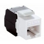 D-Link DLINK KEYSTONE JACK CAT6A 10G UTP, TOOL-LESS, WHITE COLOR