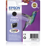 Epson C13T08014021/T0801 Ink cartridge black Blister Radio Frequency, 220 pages 7.4ml for Epson Stylus Photo P 50/PX/PX 730/R 265