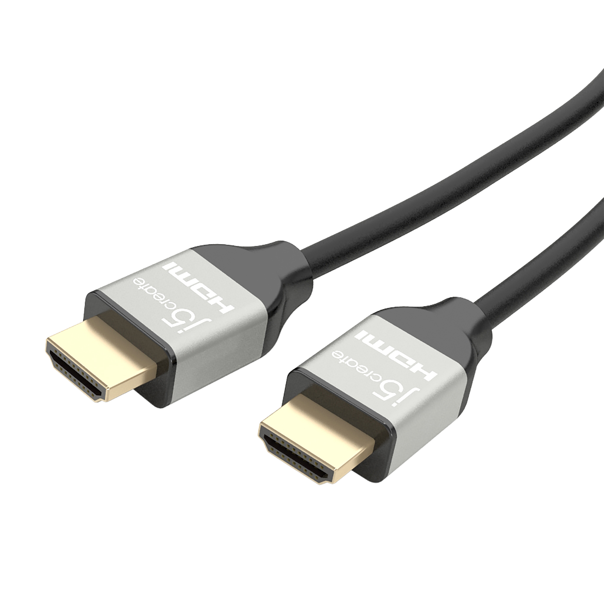 Image of j5create JDC52 Ultra HD 4K HDMI Cable, Black and Grey, 2 m