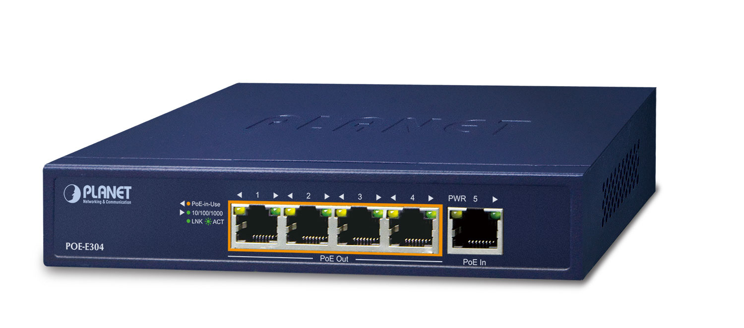 Image of PLANET POE-E304 network extender Network transmitter & receiver...