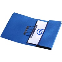 Elba Spring Pocket File Mediumweight Foolscap Blue (Pack of 25) 100090146