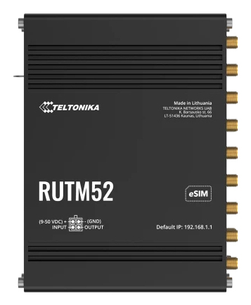 Teltonika RUTM52 wireless router Gigabit Ethernet Dual-band (2.4 GHz / 5 GHz) 5G Black
