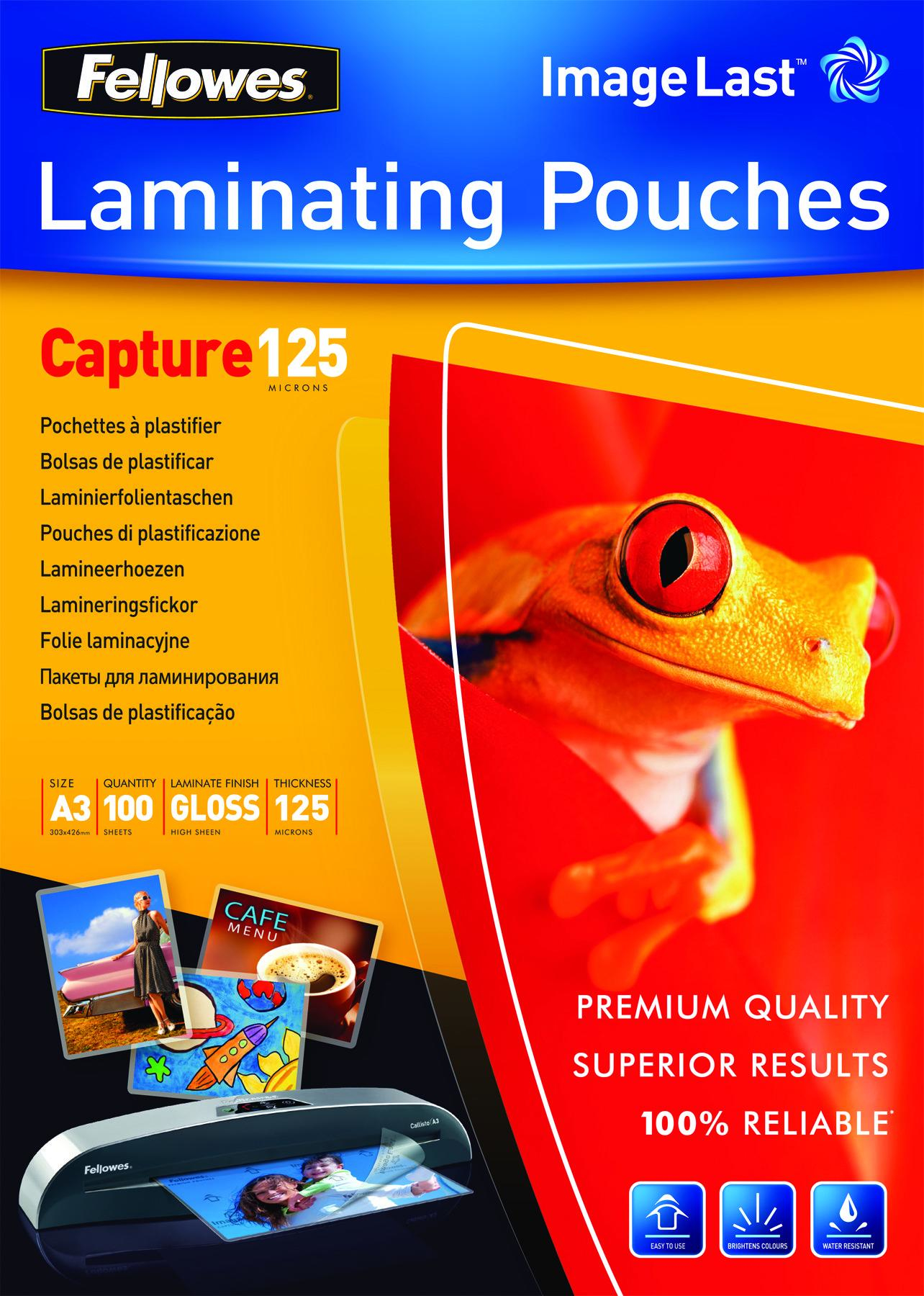 Image of Fellowes ImageLast A3 125 Micron Laminating Pouch - 100 pack