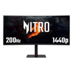 Acer Nitro XV5 Nitro XV345CURX0 - 34" UltraWide Quad HD (3440x1440), Curved 1000R, 200Hz, 0.5ms, HDR10, AMD FreeSync Gaming Monitor