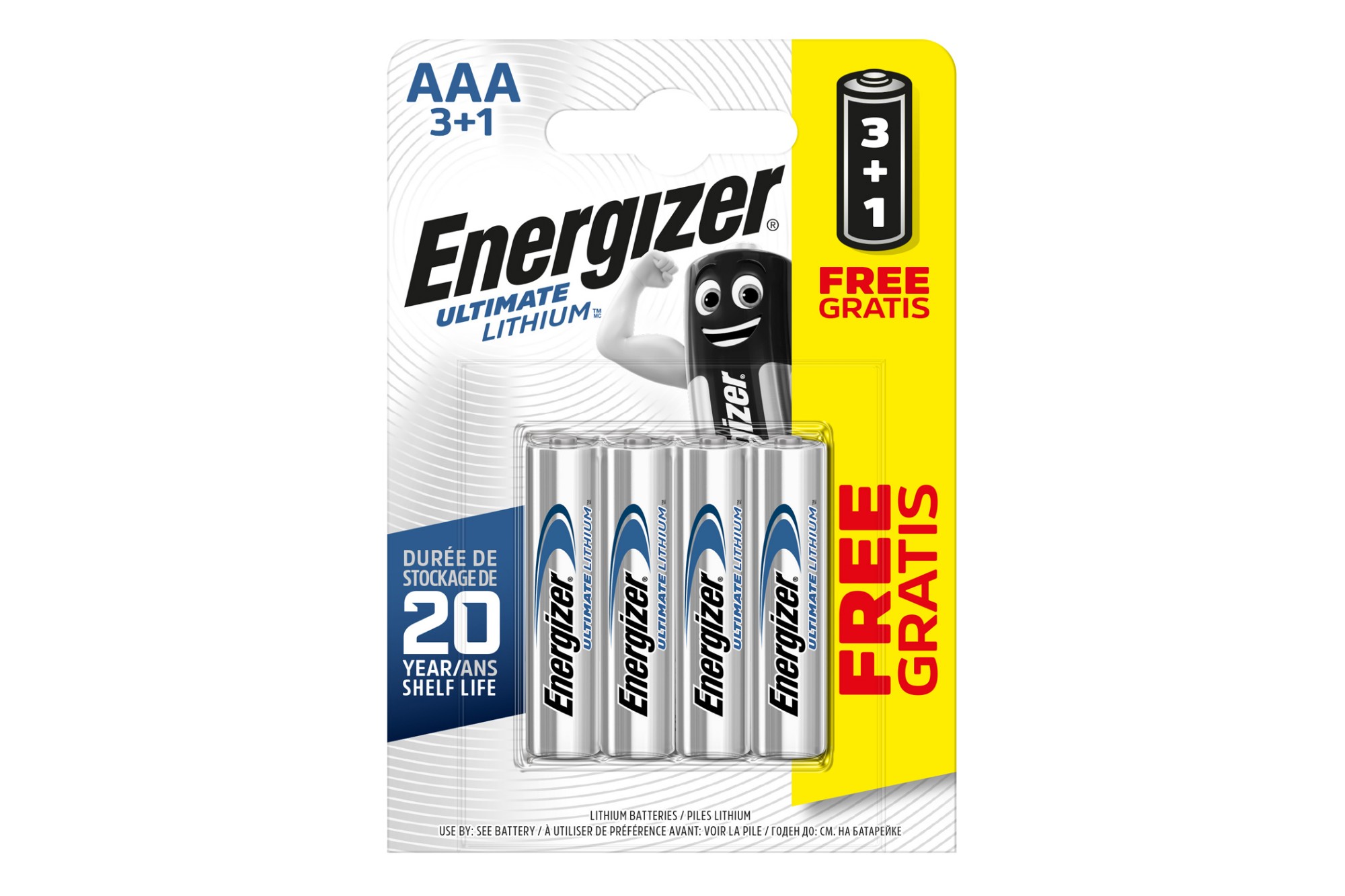 639173 ENERGIZER AAA Ultimate Lithium Batteries - Pack of 4