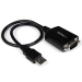 StarTech.com Cable Profesional de 0,3m USB a Puerto Serie Serial RS232 DB9 con Retención del Puerto COM