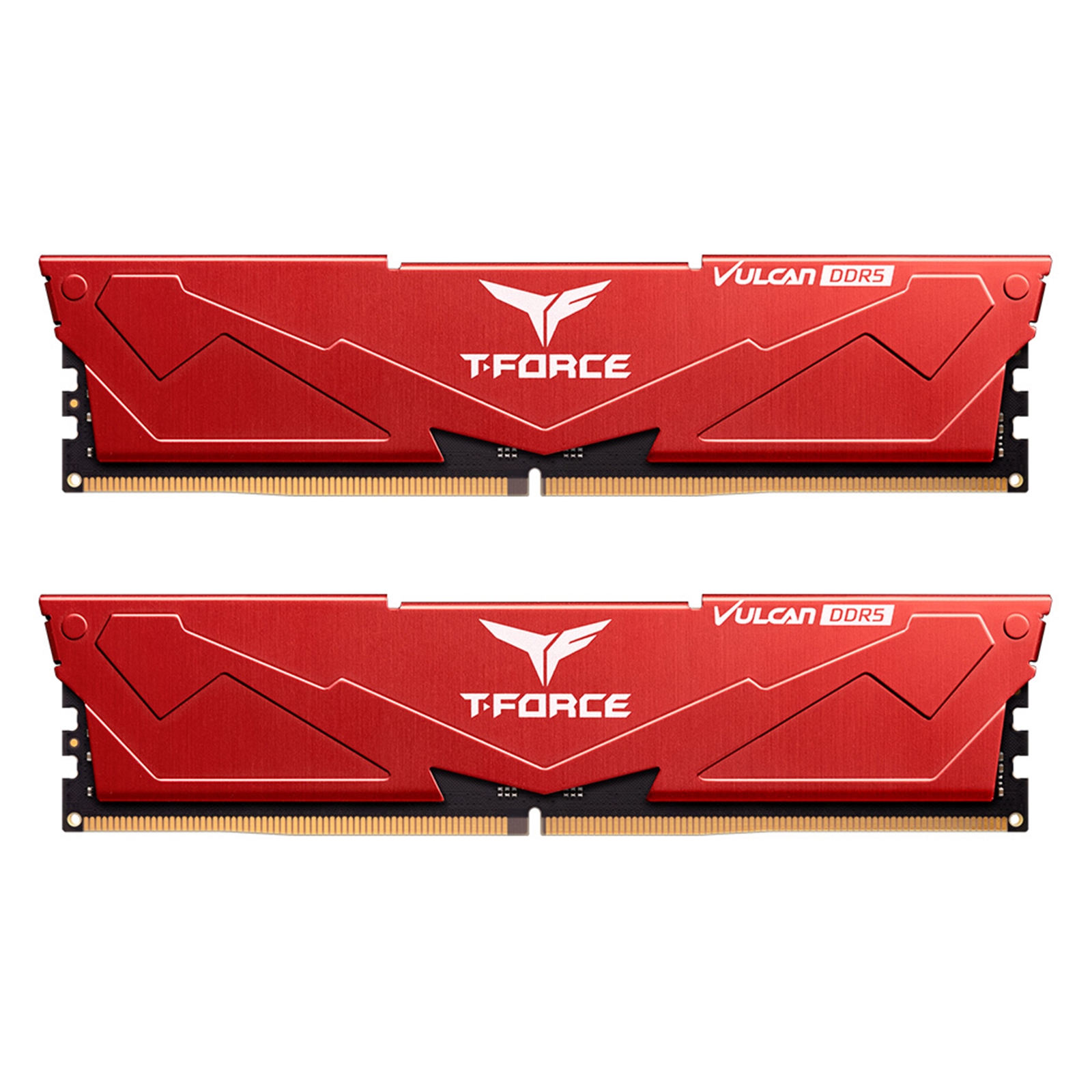 Team Group T-Force Vulcan 32GB Kit (2 x 16GB), DDR5, 5600MHz (PC5-44800), CL38, ECC, AMD EXPO & Intel XMP 3.0, PMIC, DIMM Memory, Red