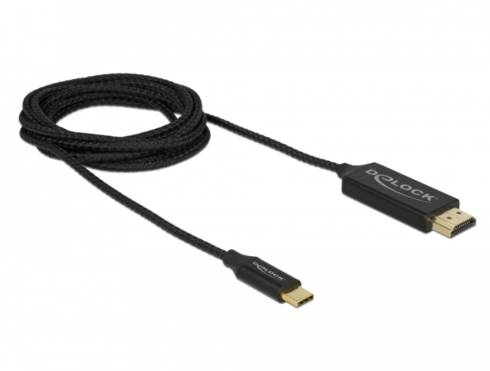 Image of DeLOCK 84905 video cable adapter 2 m USB Type-C HDMI Type A...