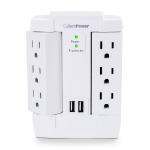 CyberPower CSP600WSURC2 surge protector White 6 AC outlet(s) 125 V