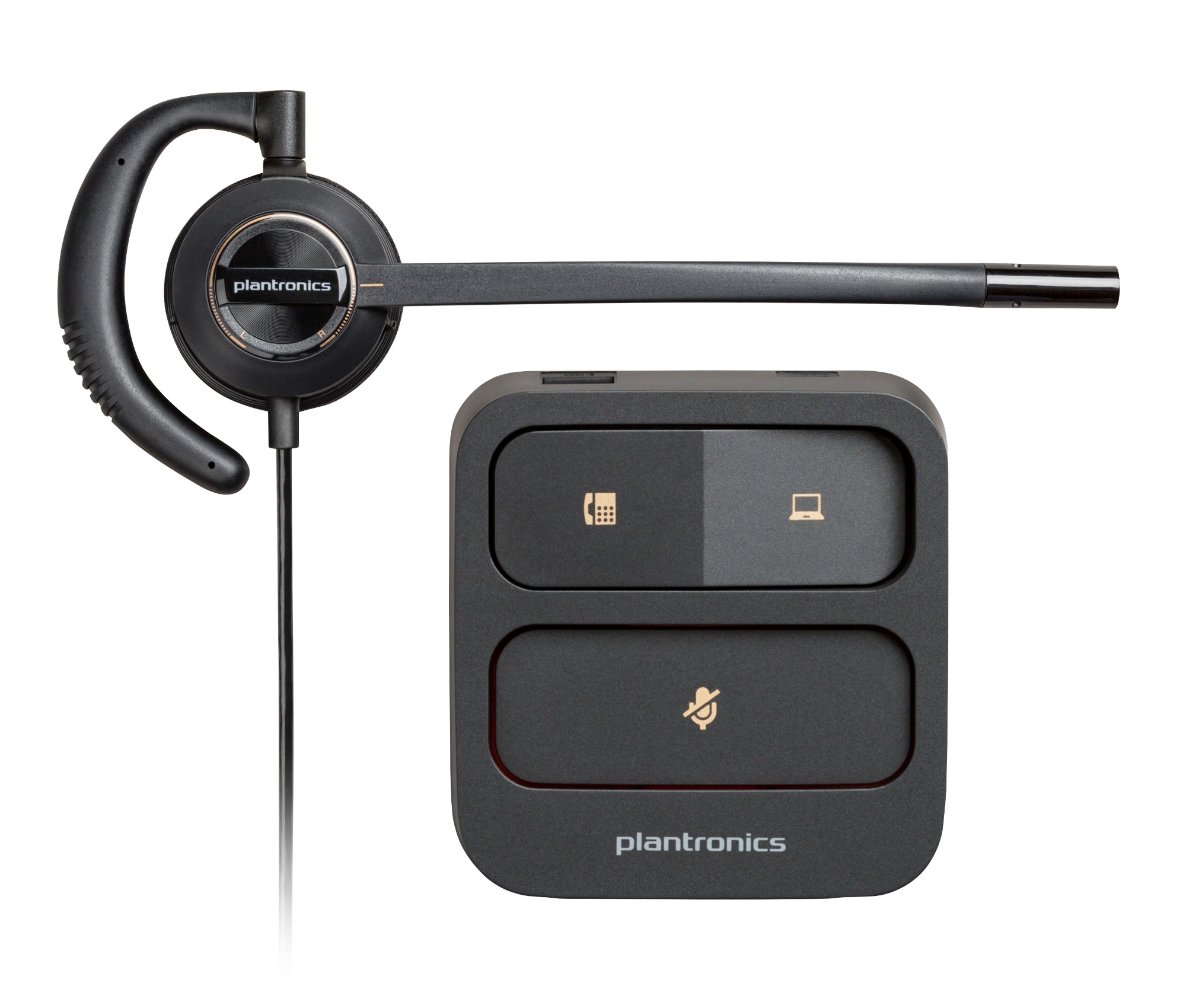 Poly EncorePro 530D with Quick Disconnect Discreet Digital Headset TAA