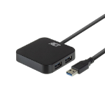 ACT AC6305 interface hub USB 3.2 Gen 1 (3.1 Gen 1) Type-A 5000 Mbit/s Black