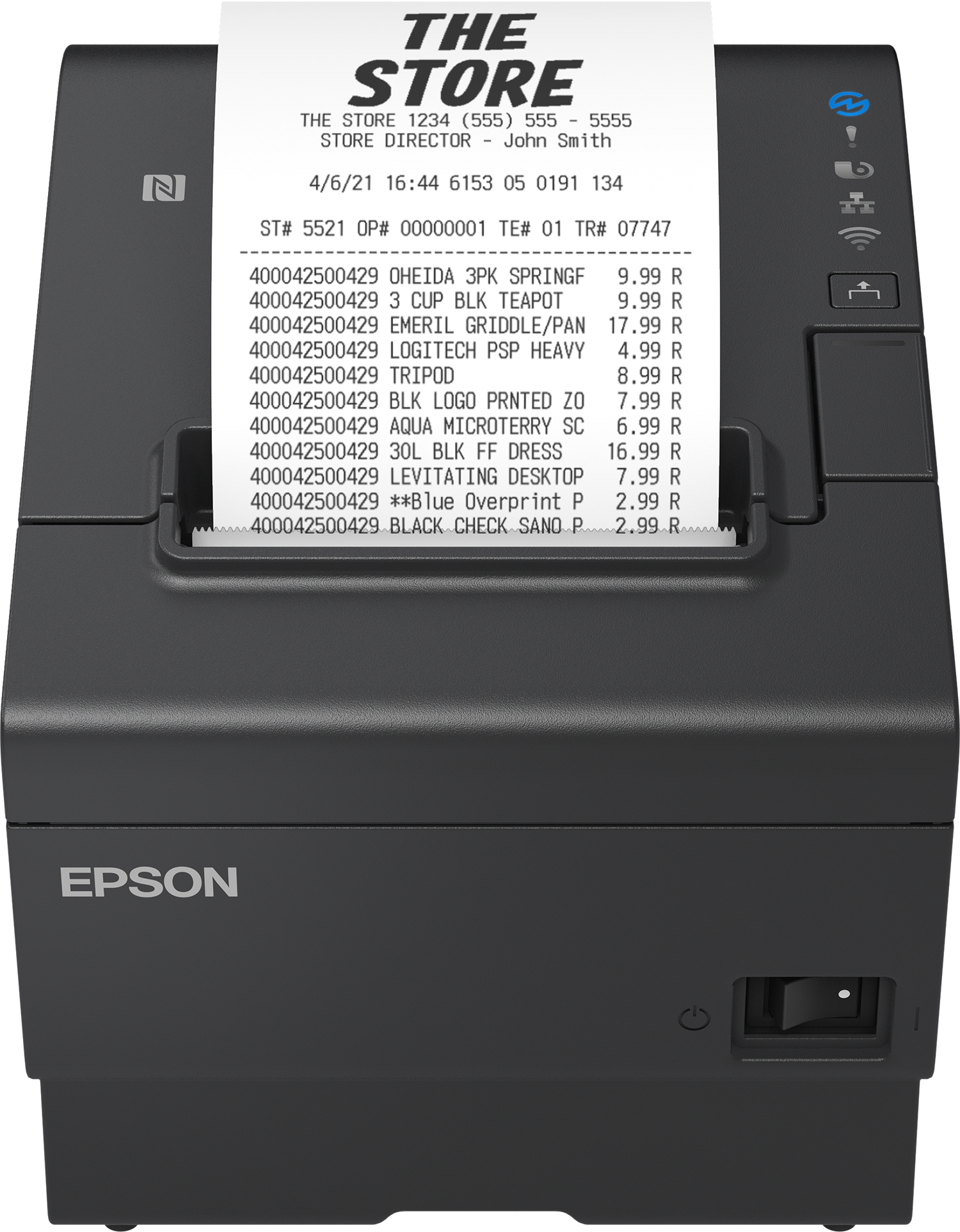 Image of Epson TM-T88VII (132): USB. Eth. PowerUSB. Buzz. Black