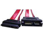 Videk Slimline Combo SATA Power & Data Extension Cable 0.5m -