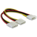 DeLOCK Y-Cable Power > 2x 4pin Molex 0.11 m