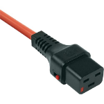 Cablenet 1m IEC C20 - IEC C19 IEC Lock Orange PVC 1.5mm Power Leads