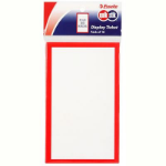 QUIKSTIK DISPLAY TICKETS PLAIN RED BORDER PACK 10