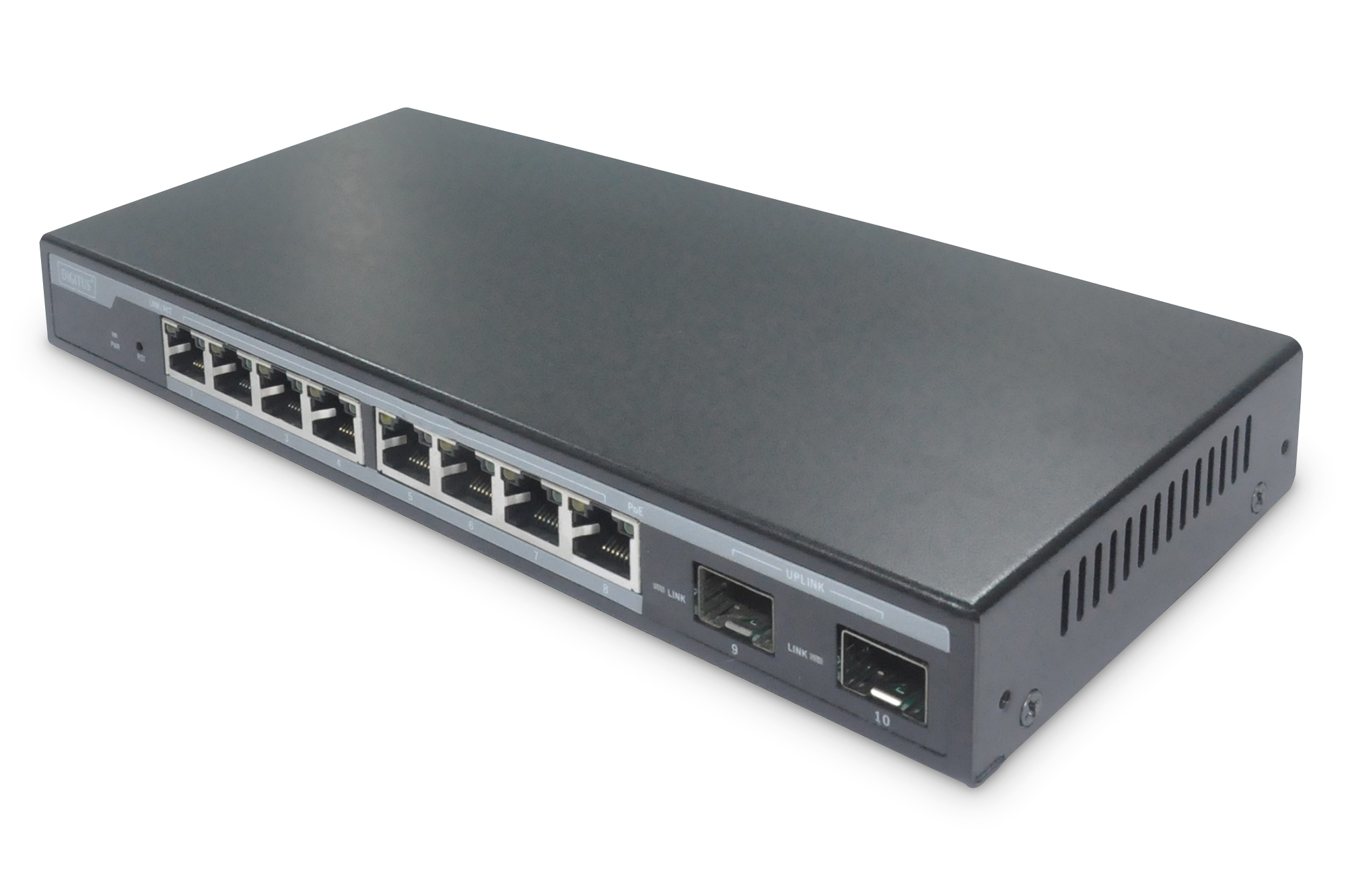 Image of Digitus 8-Port Gigabit PoE Networkswitch, Desktop, L2 managed, 2...
