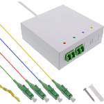 InLine FTTH connection box pre-assembled 4x LC/APC 9/125µm 50m