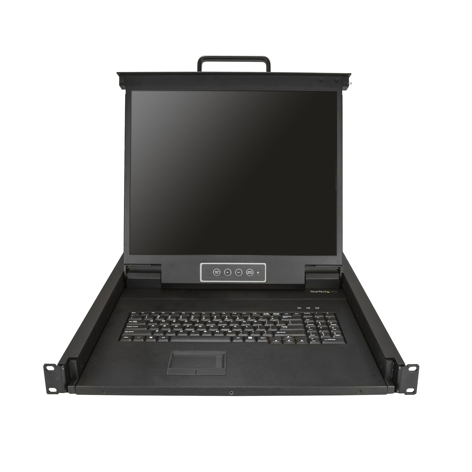 StarTech.com RKCONS1901 rack console 48.3 cm (19") 1280 x 1024 pixels Steel Black 1U