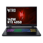 Acer Nitro 5 AN517-55 Gaming Laptop - Intel Core i7-12650H, 16GB, 1TB SSD, NVIDIA GeForce RTX 4050 6G, 17.3" FHD IPS 144Hz, Windows 11, Black