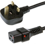 Scolm 2M UK 13A C19 Lck Bk PVC 1.5MM