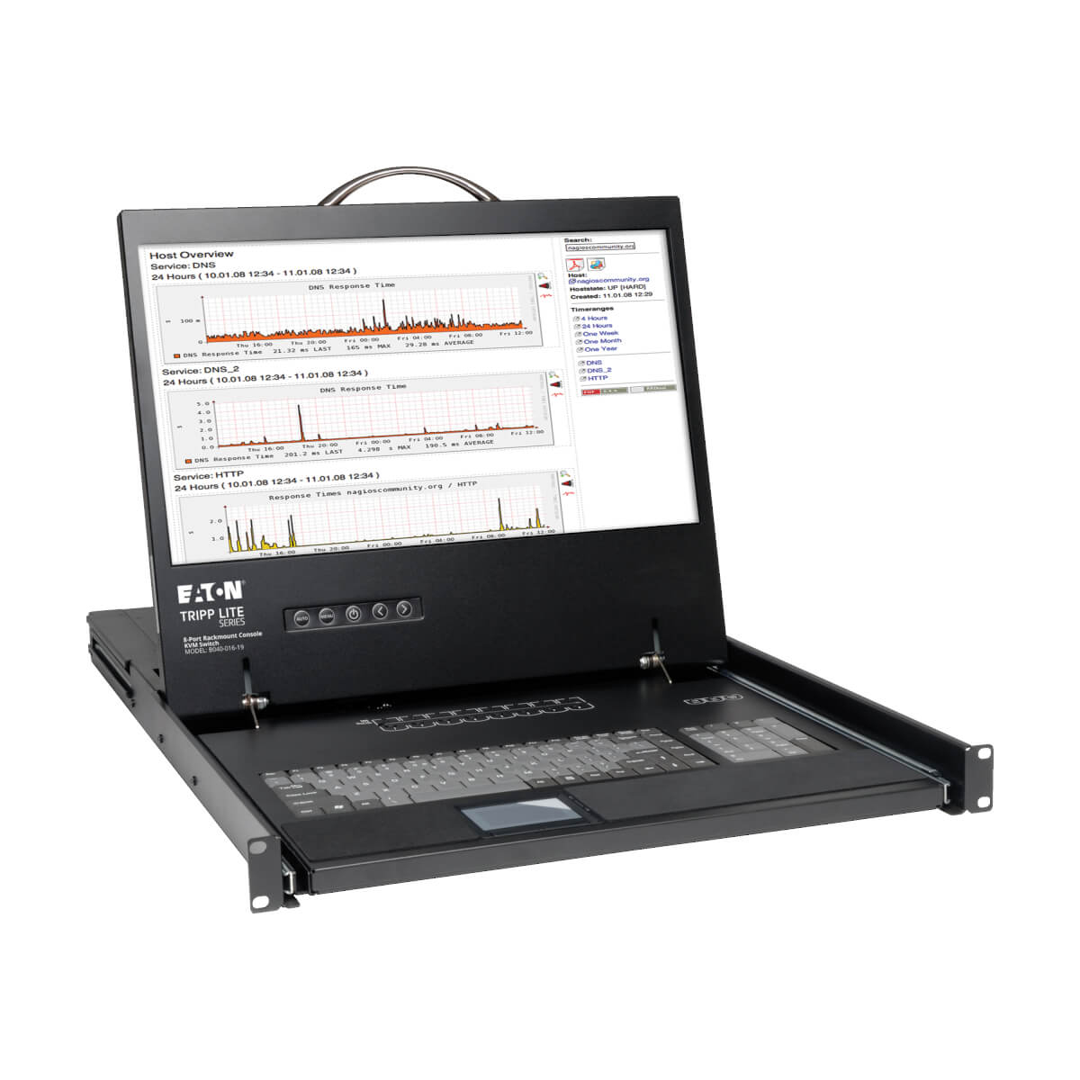 Tripp Lite B040-008-19 NetController 8-Port 1U Rack-Mount Console KVM