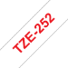 Brother TZE-252 cinta para impresora de etiquetas Rojo sobre blanco