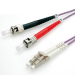 Value Fibre Optic Jumper Cable, 50/125µm, LC/ST, OM4, purple 1.0 m