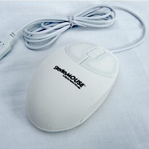 Image of SterileFLAT antibacterial mouse - wired - 5 button with scroll.